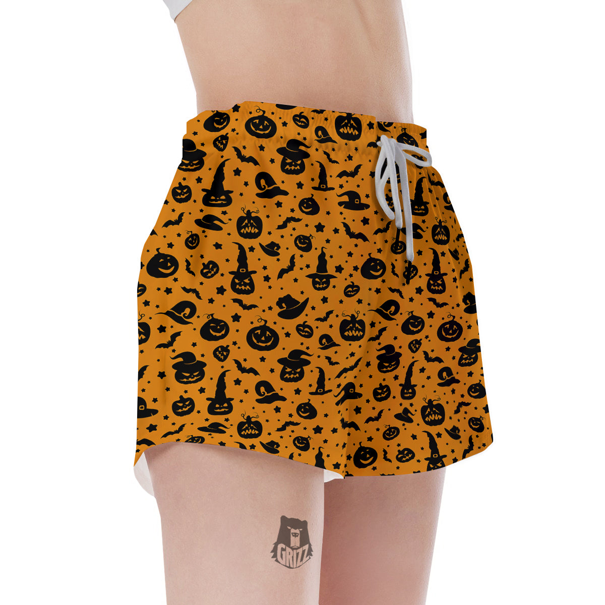 Wizard Halloween Print Pattern Women's Shorts-grizzshop