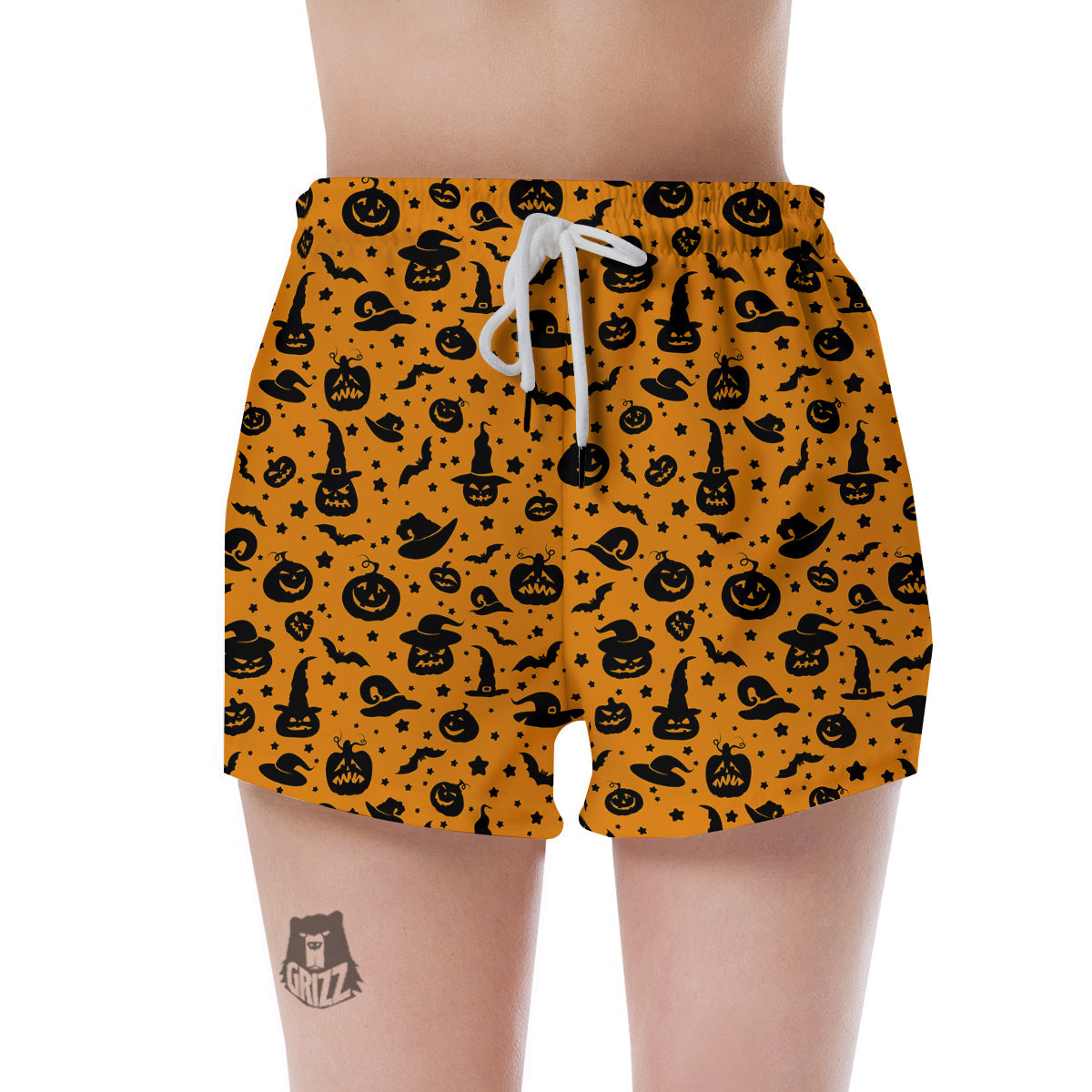 Wizard Halloween Print Pattern Women's Shorts-grizzshop