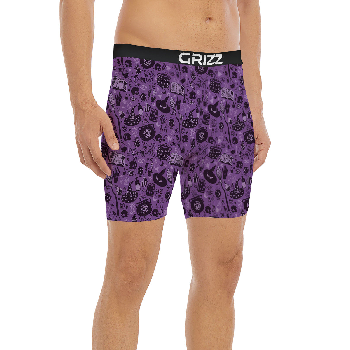 Wizard Magic Print Pattern Boxer Briefs-grizzshop