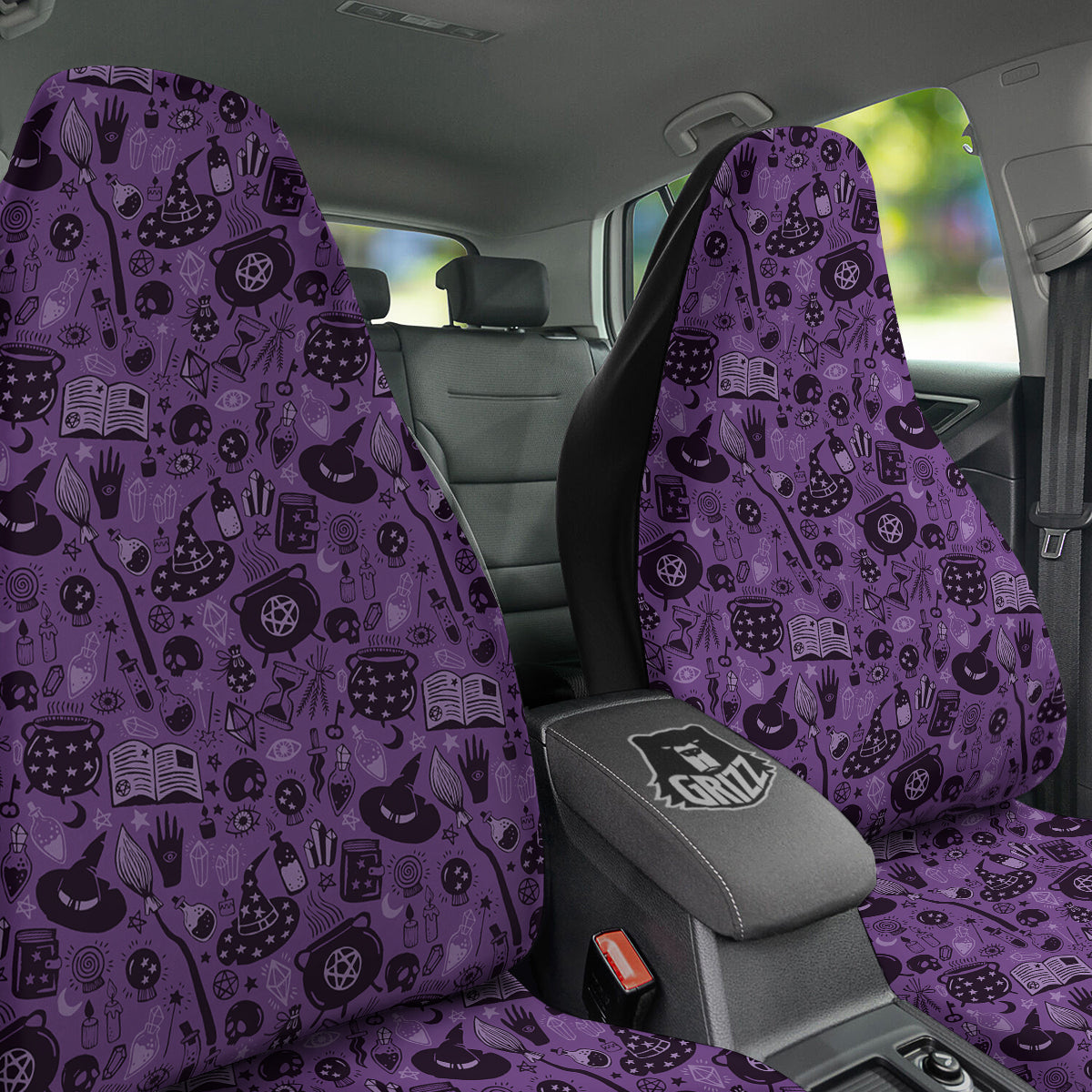Wizard Magic Print Pattern Car Seat Covers-grizzshop
