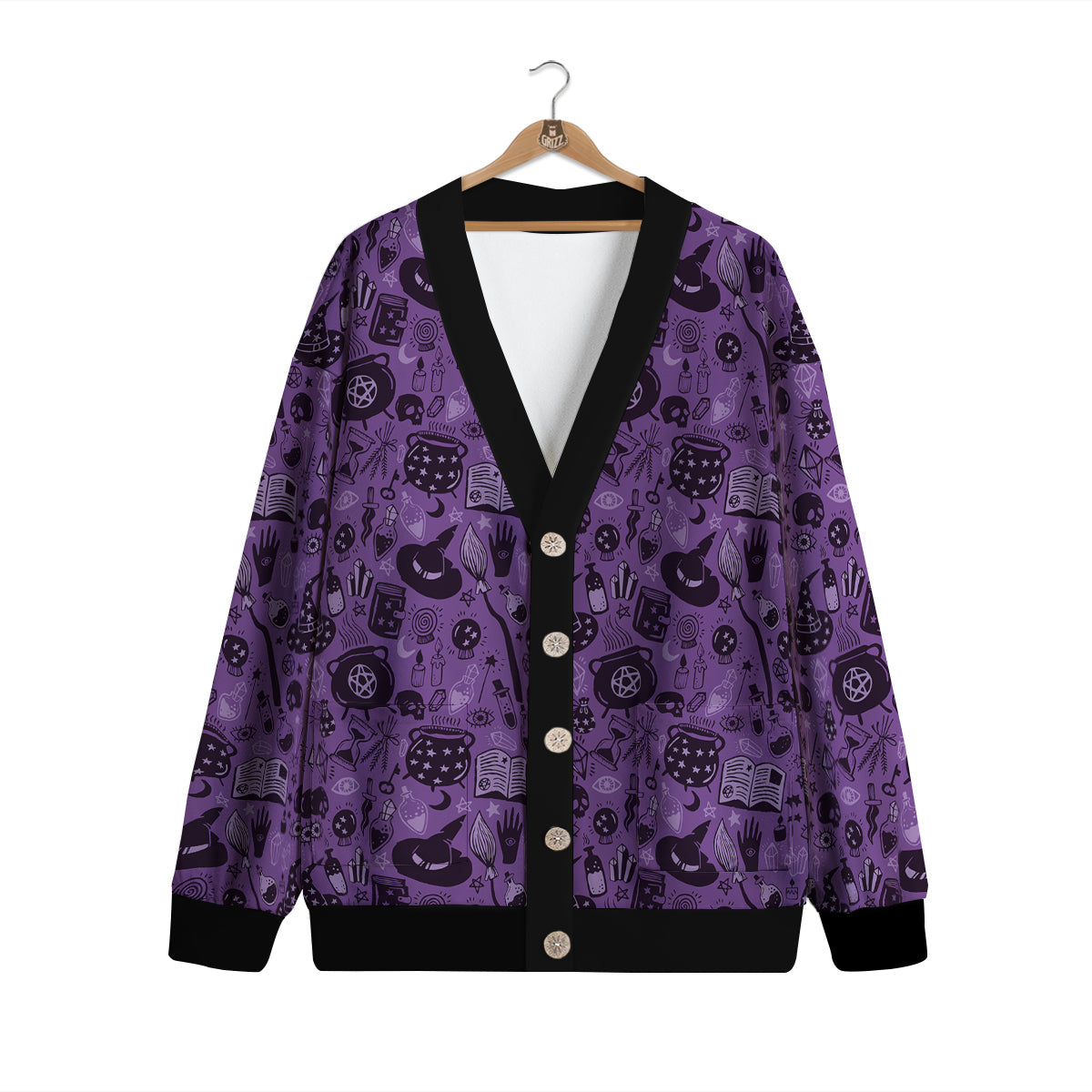Wizard Magic Print Pattern Cardigan-grizzshop