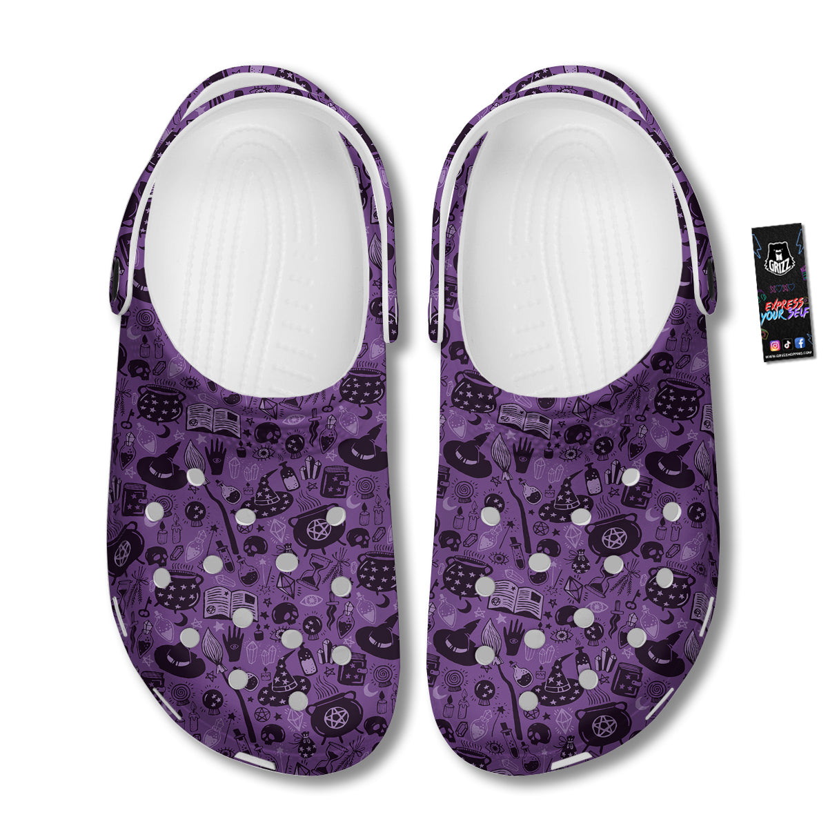 Wizard Magic Print Pattern Clog-grizzshop