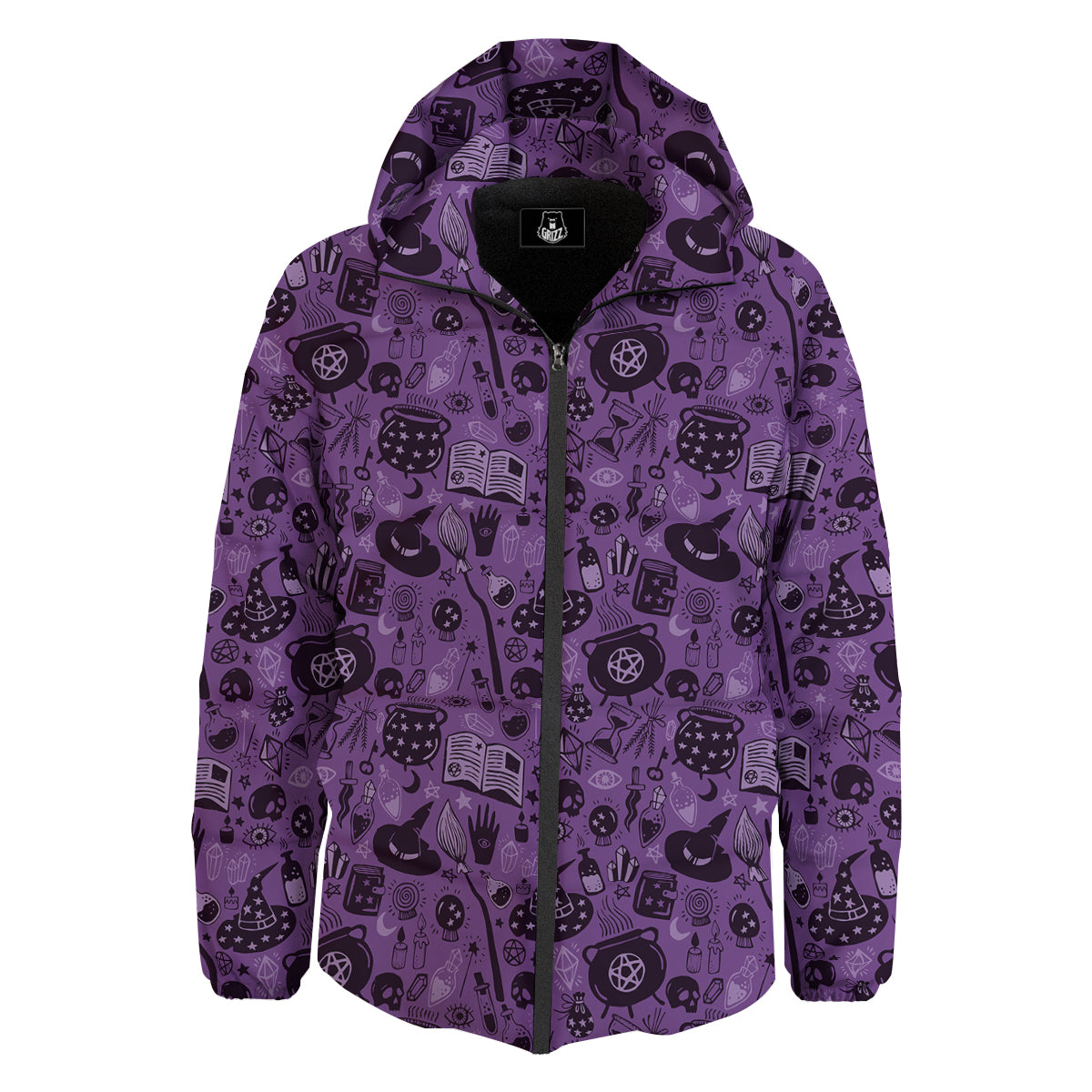 Wizard Magic Print Pattern Down Jacket-grizzshop