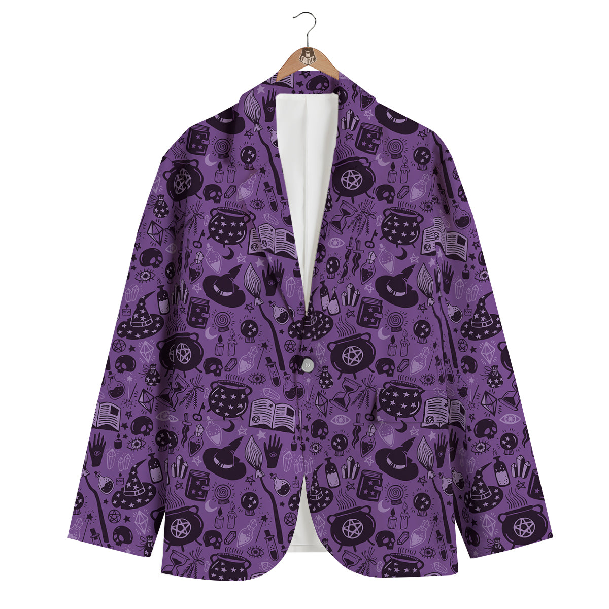 Wizard Magic Print Pattern Men's Blazer-grizzshop