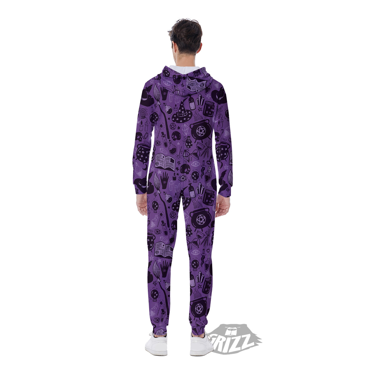 Wizard Magic Print Pattern Men's Jumpsuit-grizzshop