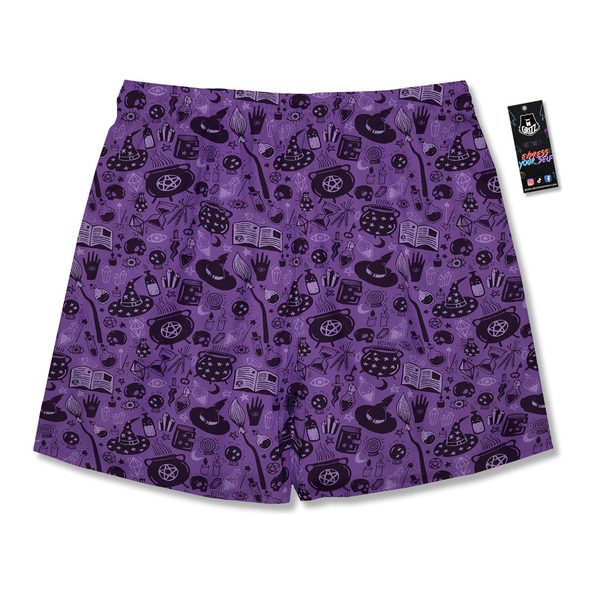 Wizard Magic Print Pattern Men's Running Shorts-grizzshop