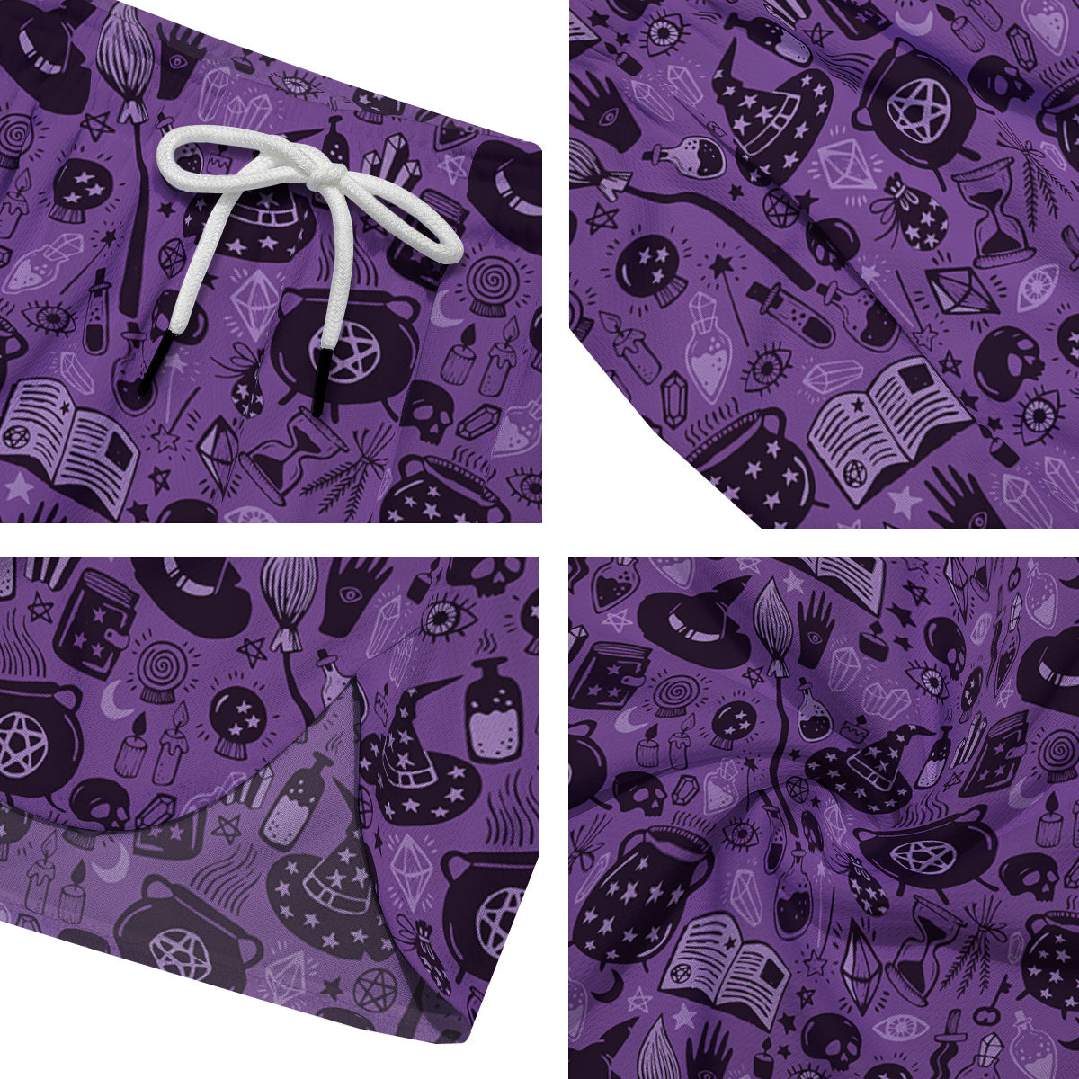 Wizard Magic Print Pattern Men's Running Shorts-grizzshop