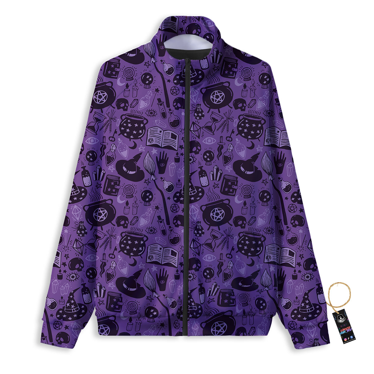 Wizard Magic Print Pattern Track Jacket-grizzshop