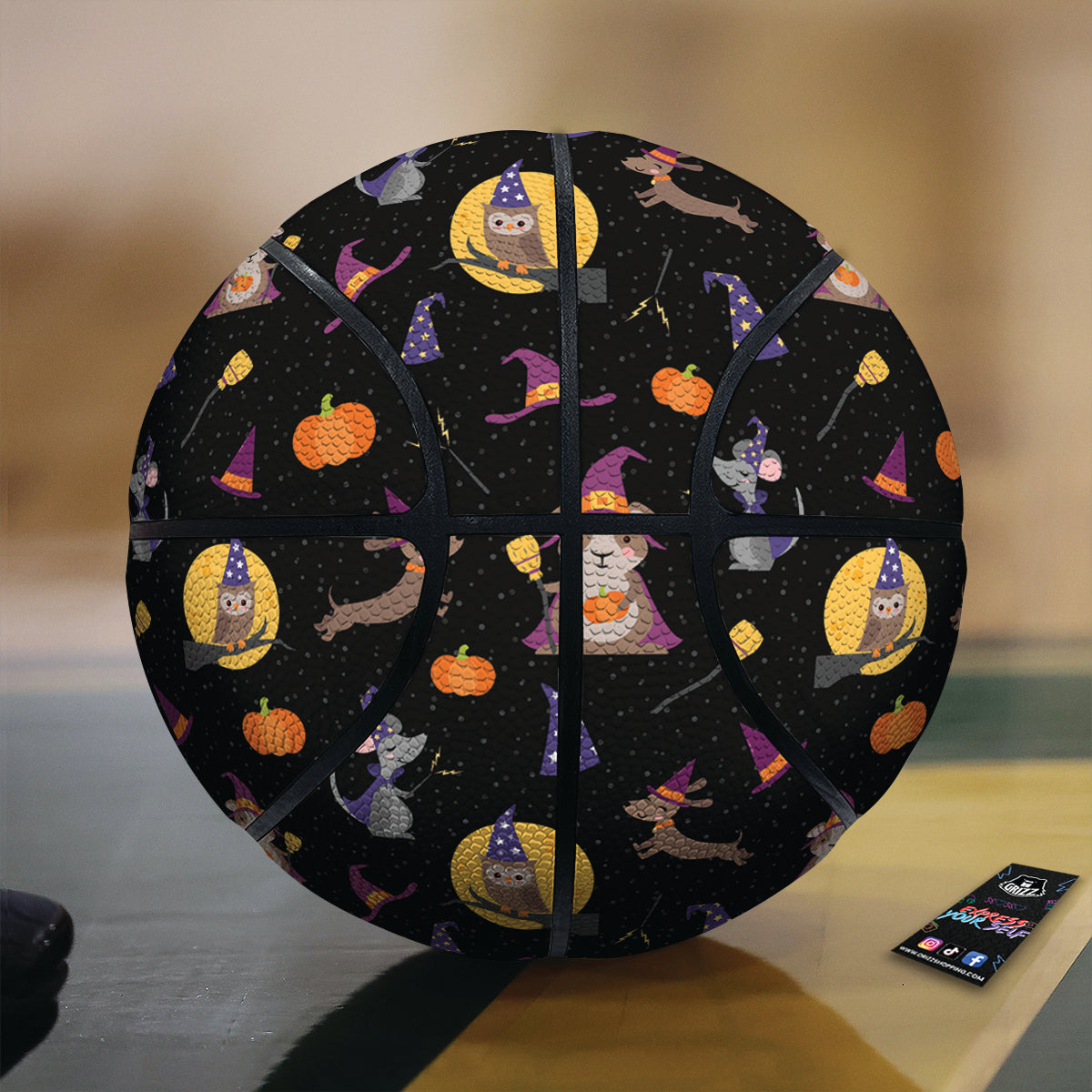 Wizard Animal Print Pattern Basketball