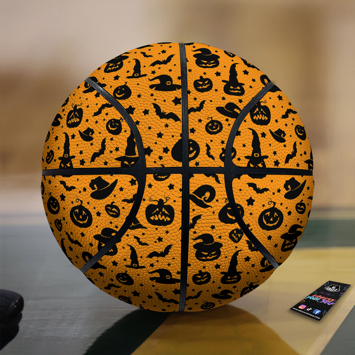 Wizard Halloween Print Pattern Basketball