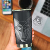 Wolf Geometric Dark Print Tumbler-grizzshop