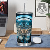 Wolf Girl Native American Print Tumbler-grizzshop