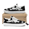 Wolf Howling Monochrome Print Skate Shoes-grizzshop