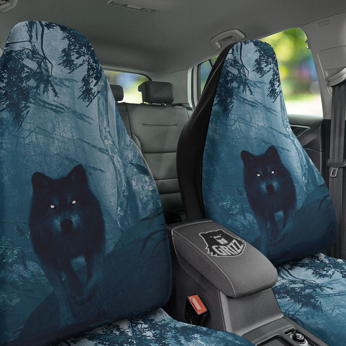 Wolf Jungle Print Car Seat Covers-grizzshop
