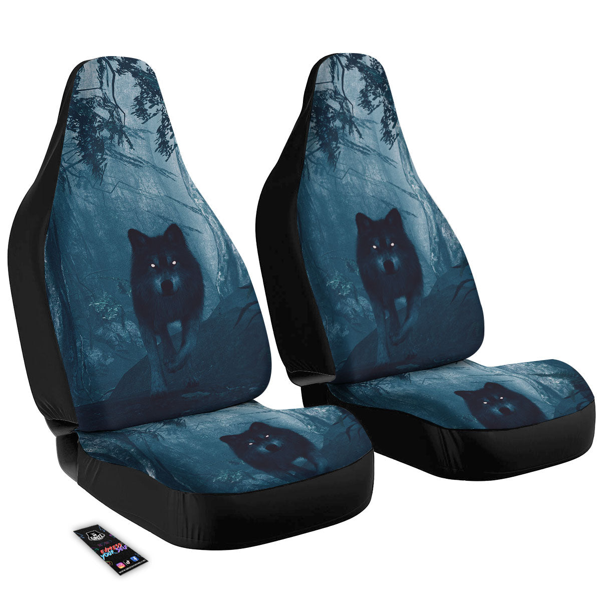 Wolf Jungle Print Car Seat Covers-grizzshop