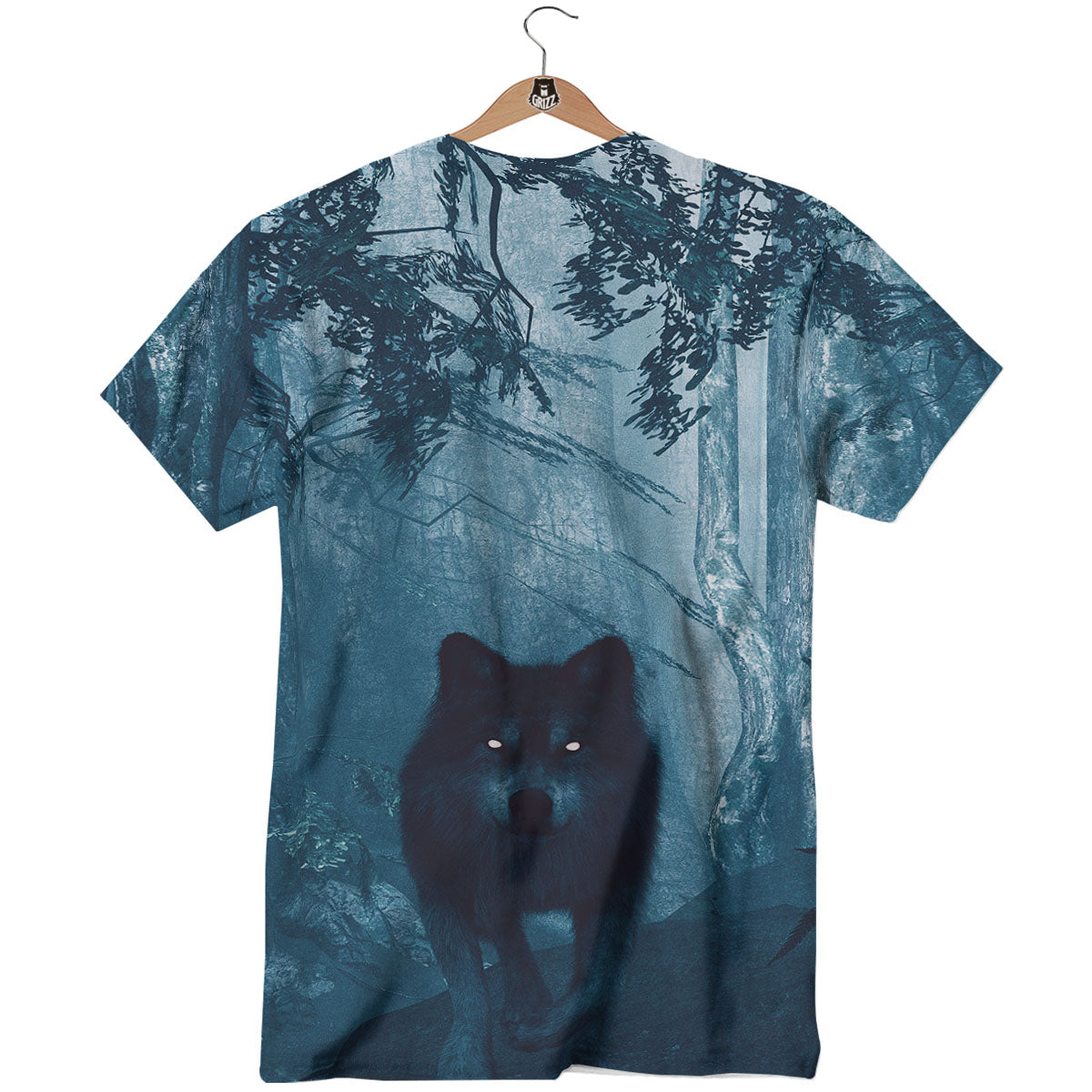 Wolf Jungle Print T-Shirt-grizzshop