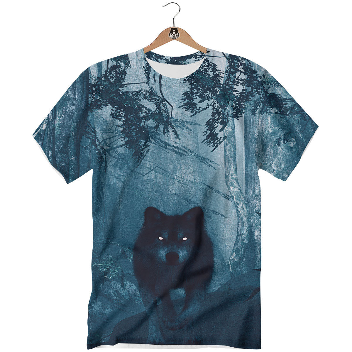 Wolf Jungle Print T-Shirt-grizzshop