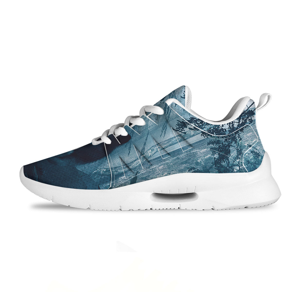 Wolf Jungle Print Tennis Shoes-grizzshop