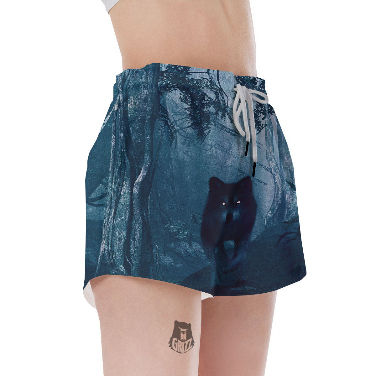 Wolf Jungle Print Women's Shorts-grizzshop