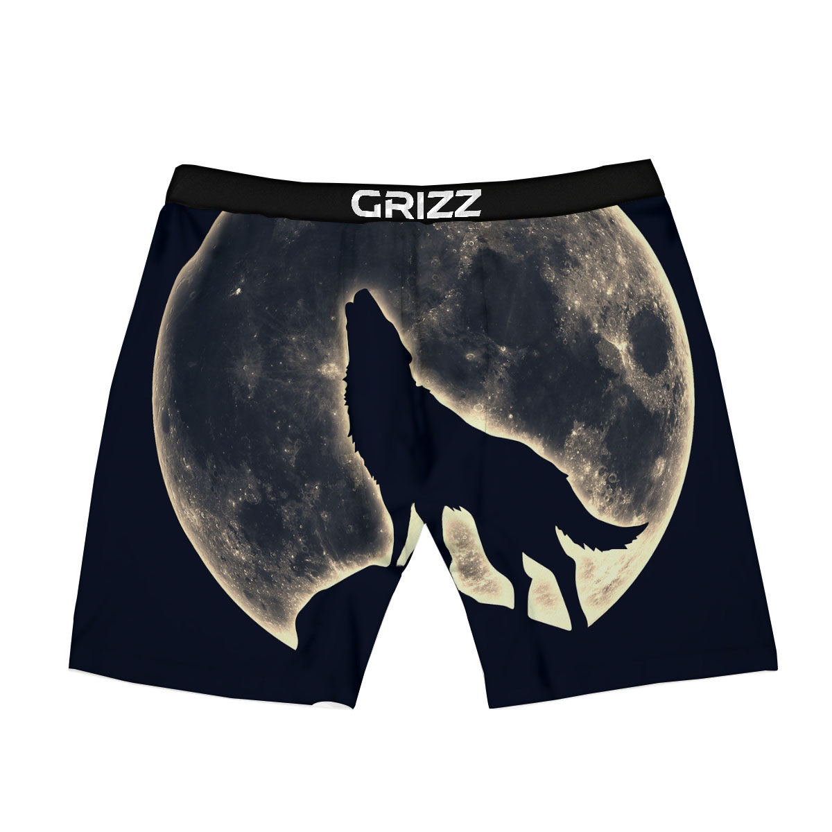Wolf Moonlight Print Boxer Briefs-grizzshop