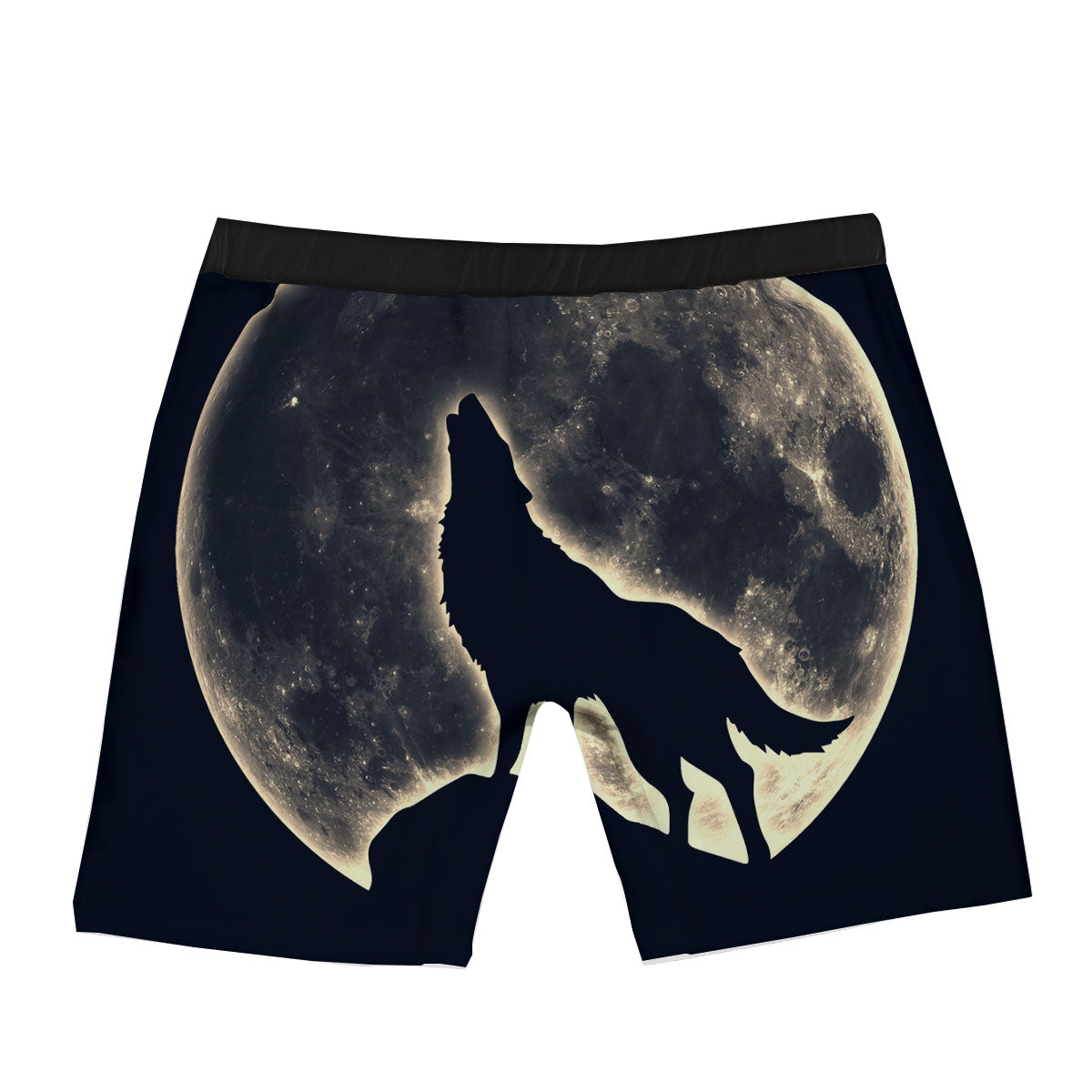 Wolf Moonlight Print Boxer Briefs-grizzshop