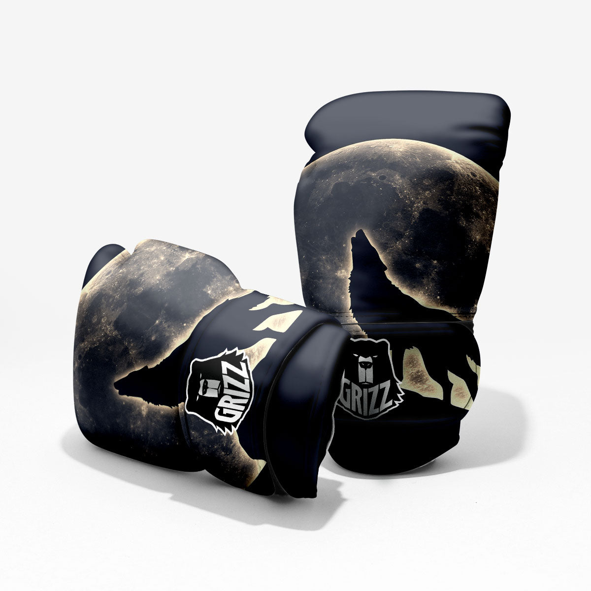 Wolf Moonlight Print Pro Boxing Glove