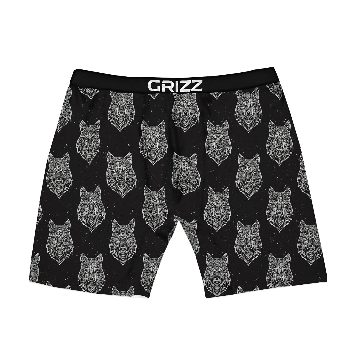 Wolf Native Tribal Print Pattern Boxer Briefs-grizzshop