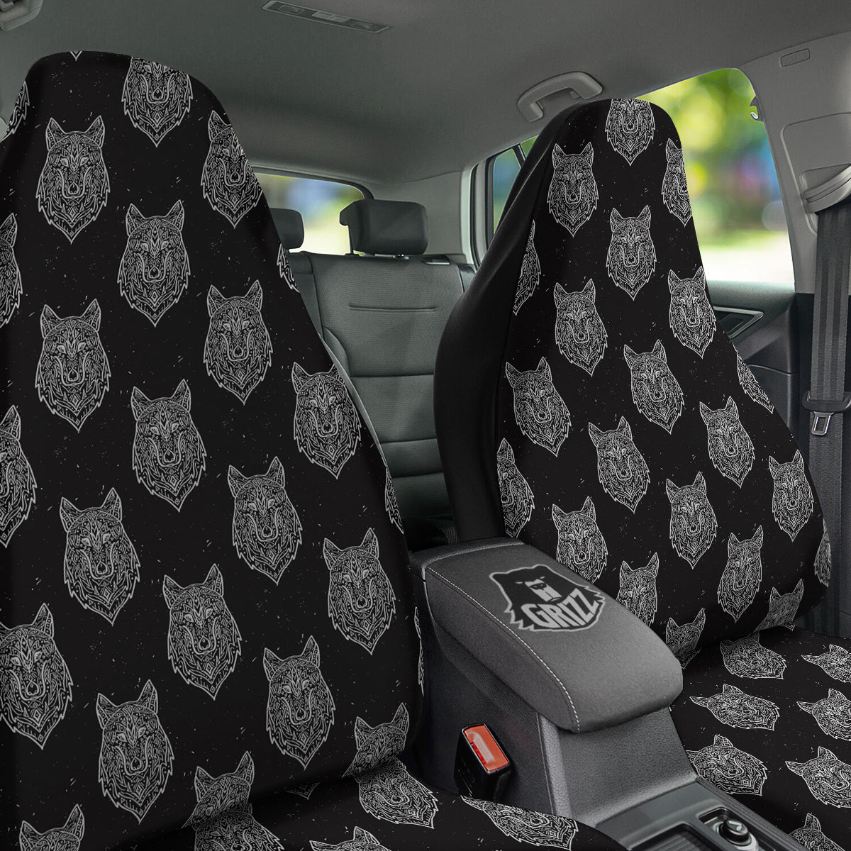Wolf Native Tribal Print Pattern Car Seat Covers-grizzshop