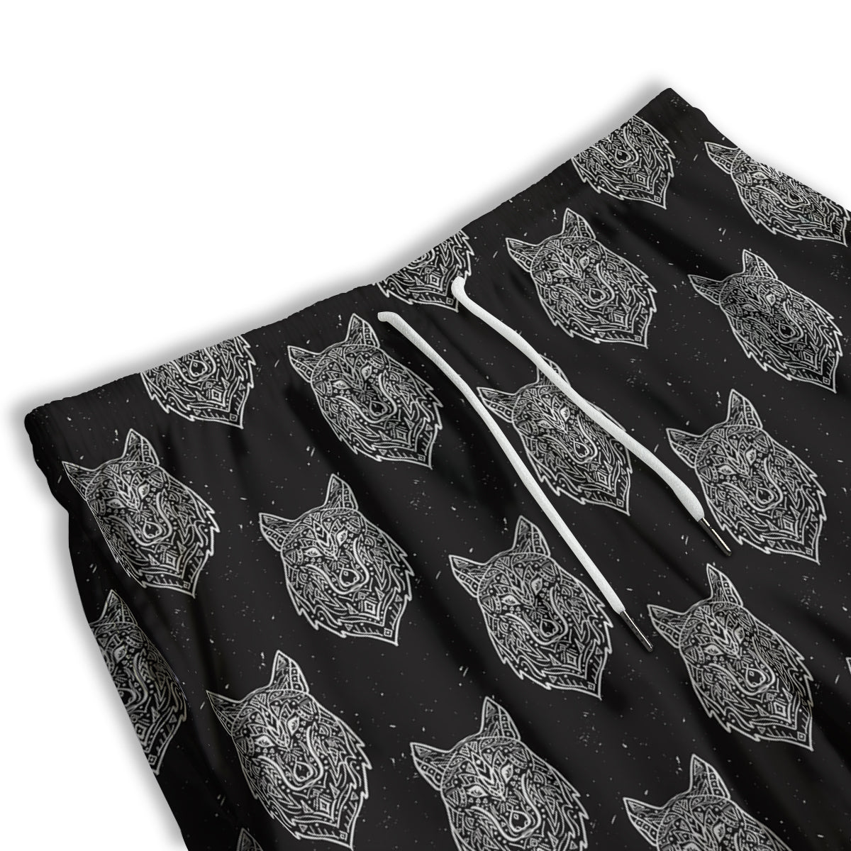 Wolf Native Tribal Print Pattern Men's Athletic Shorts