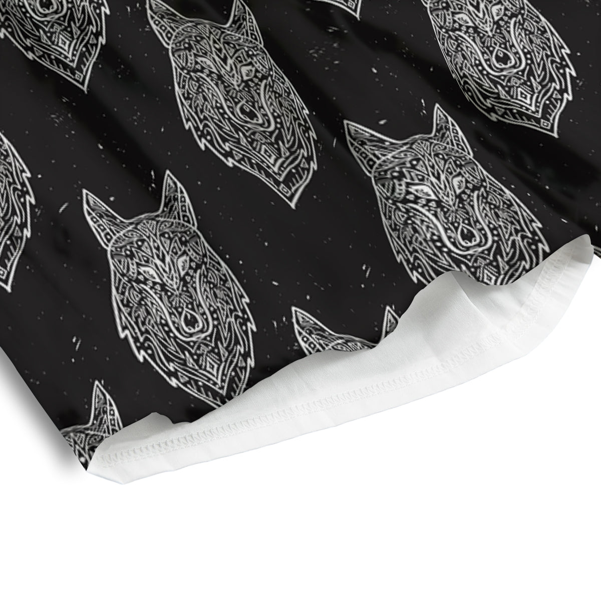 Wolf Native Tribal Print Pattern Men's Athletic Shorts
