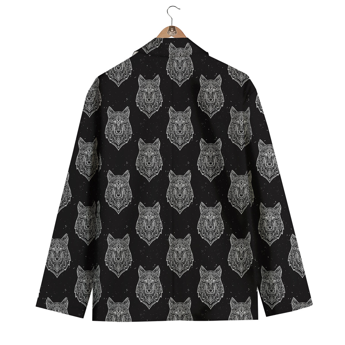 Wolf Native Tribal Print Pattern Men's Blazer-grizzshop