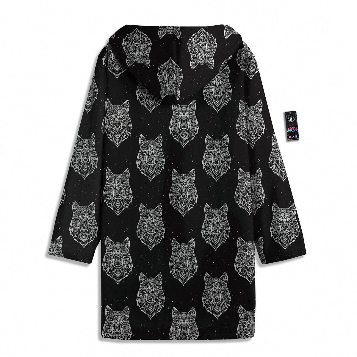 Wolf Native Tribal Print Pattern Men's Windbreaker Jacket-grizzshop