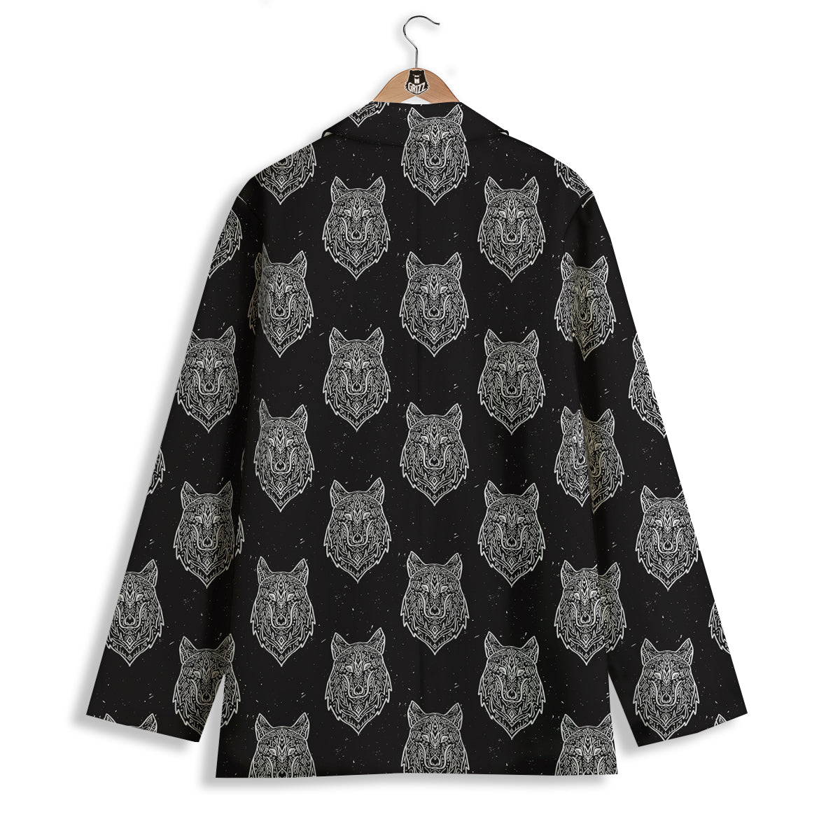Wolf Native Tribal Print Pattern Women's Blazer-grizzshop