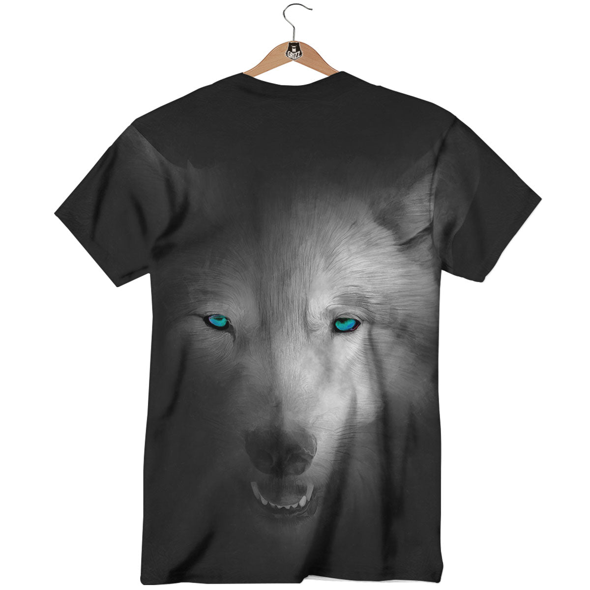 Wolf Painting Watercolor Print T-Shirt-grizzshop