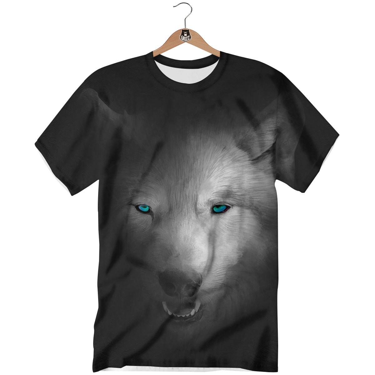Wolf Painting Watercolor Print T-Shirt-grizzshop