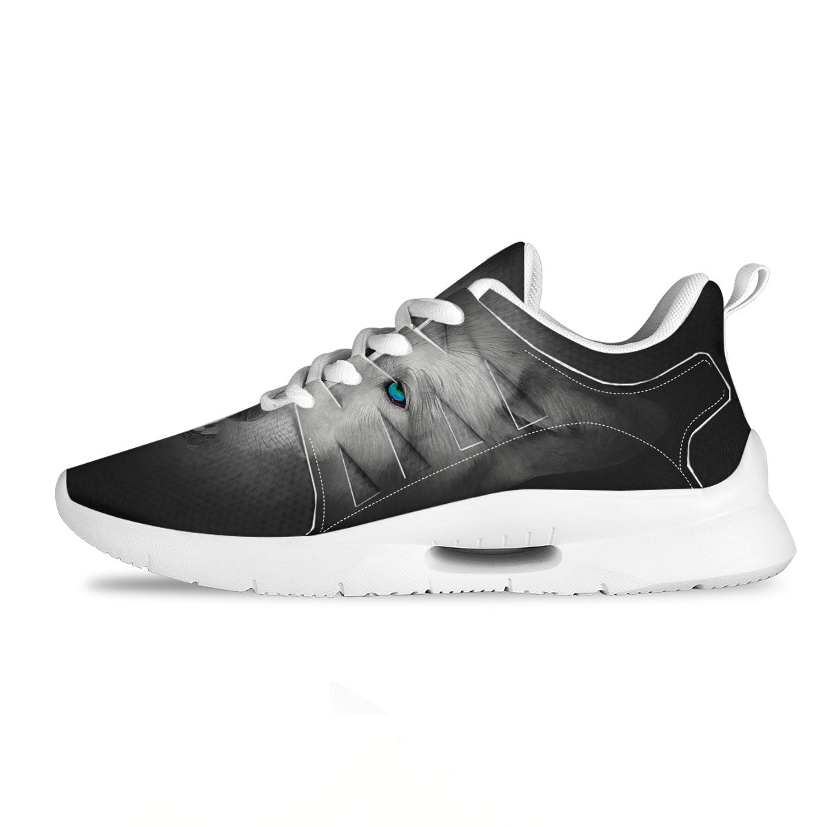 Wolf Painting Watercolor Print Tennis Shoes-grizzshop