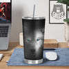 Wolf Painting Watercolor Print Tumbler-grizzshop