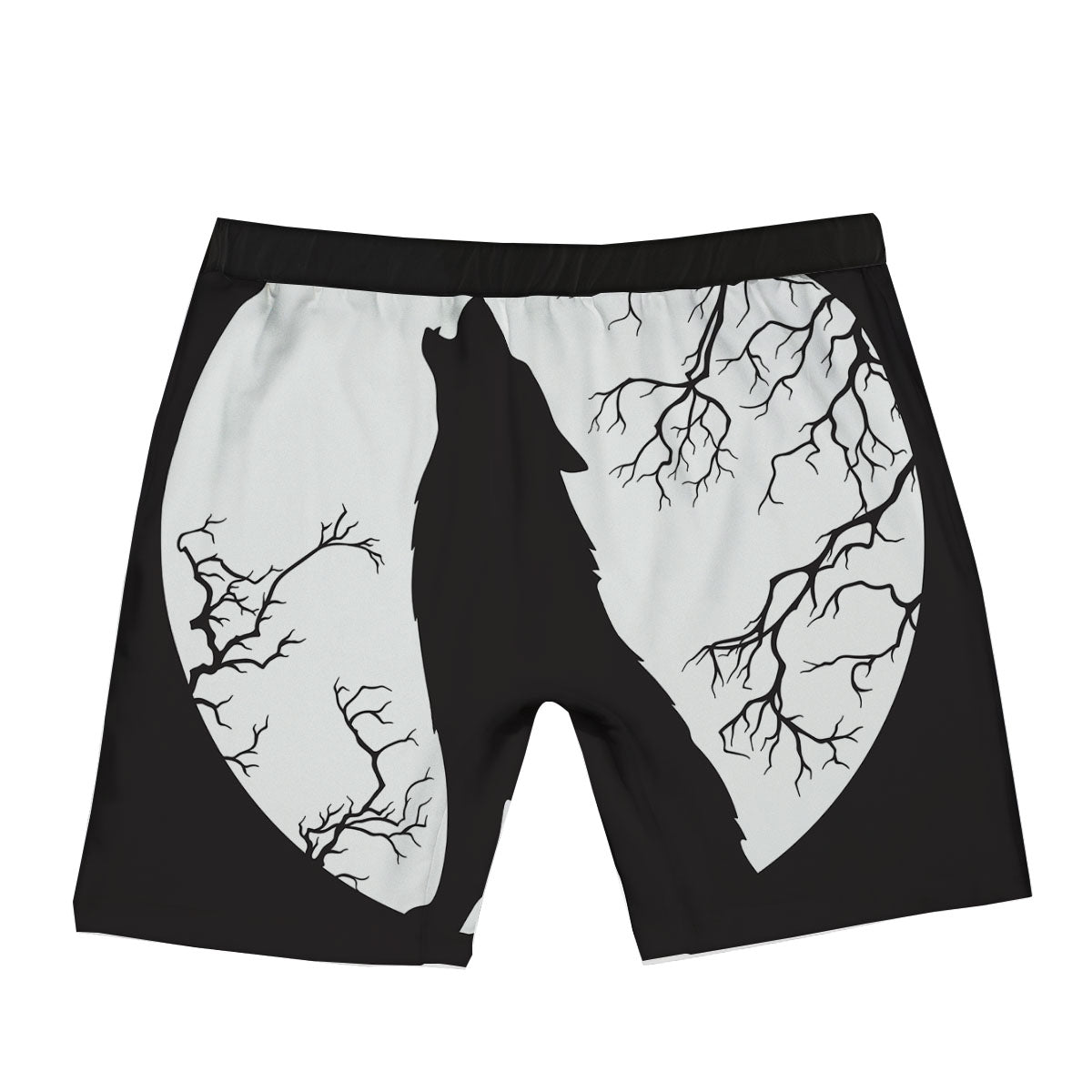 Wolf Spirit And Moon Print Boxer Briefs-grizzshop