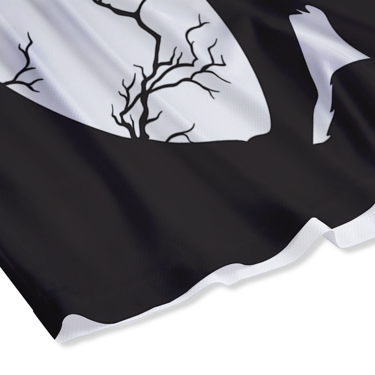 Wolf Spirit And Moon Print Mesh Shorts