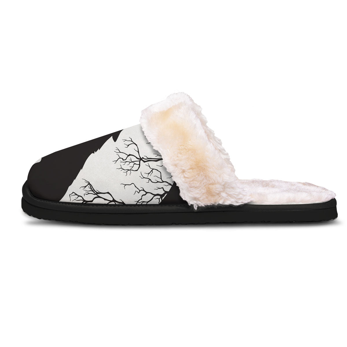 Wolf Spirit And Moon Print Slippers-grizzshop