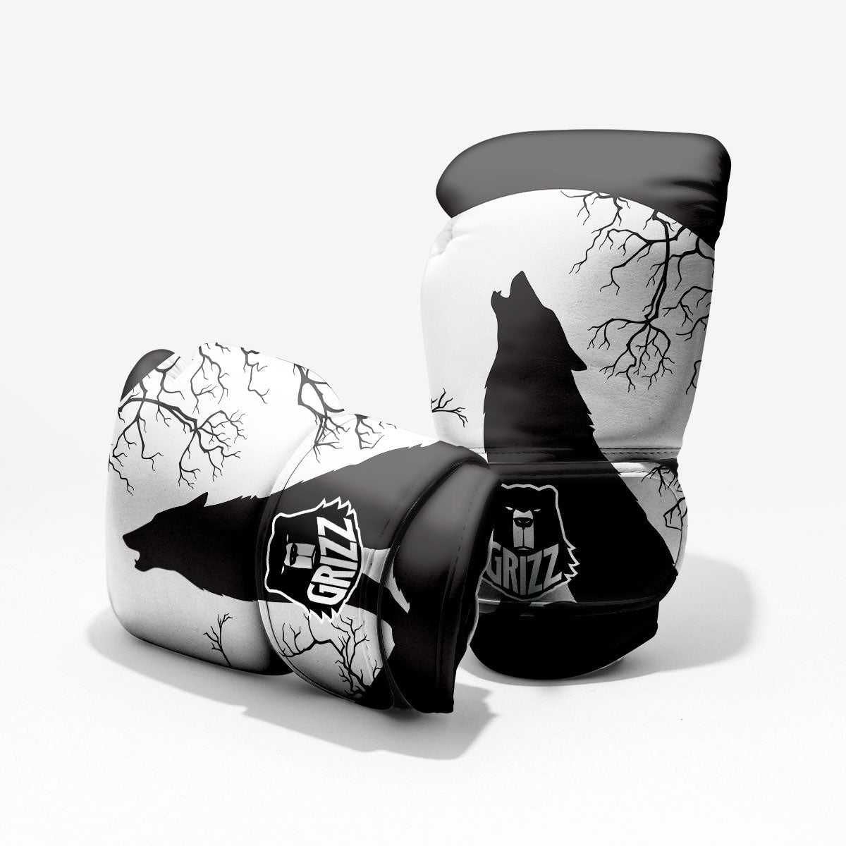Wolf Spirit And Moon Print Pro Boxing Glove
