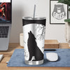 Wolf Spirit And Moon Print Tumbler-grizzshop