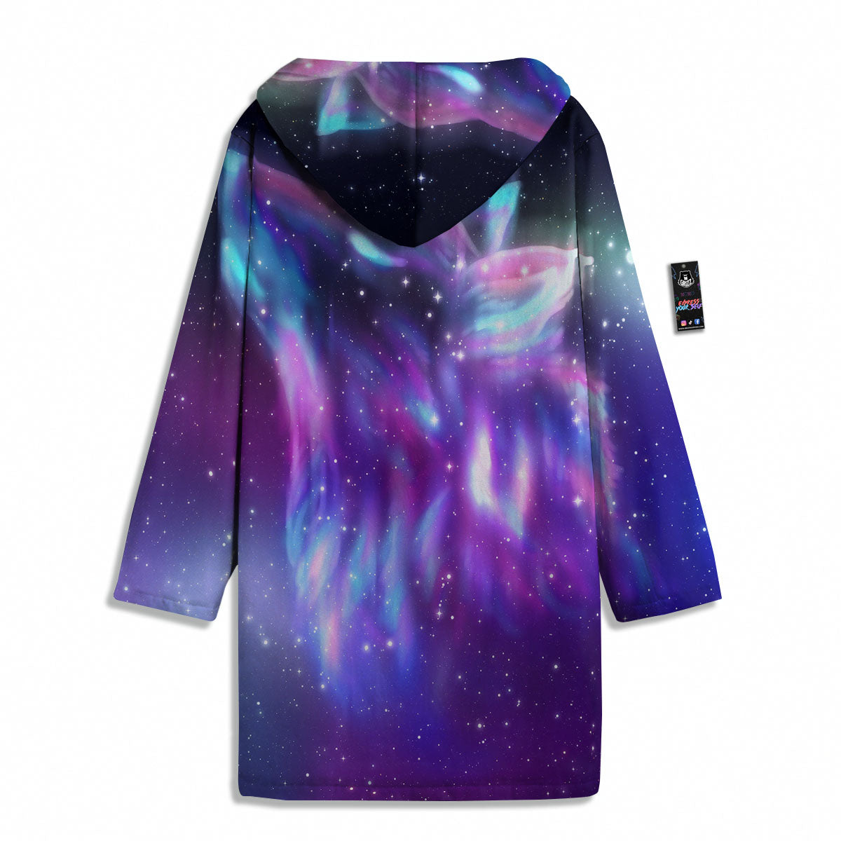 Wolf Spirit Aurora Howling Print Men's Windbreaker Jacket-grizzshop