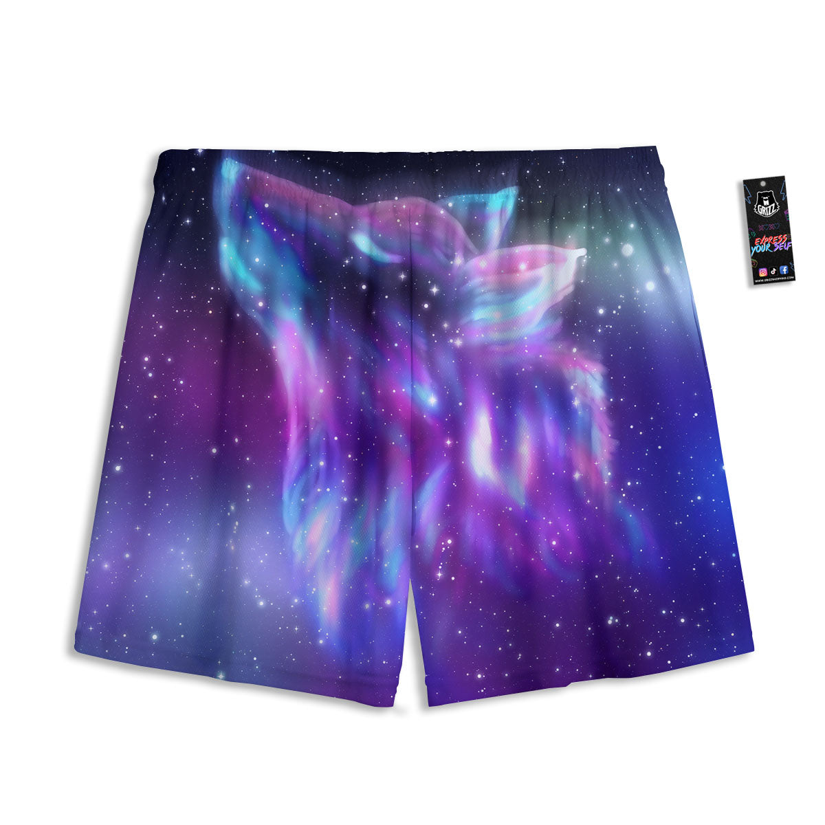 Yin Yang Gold Bagua Print Mesh Shorts