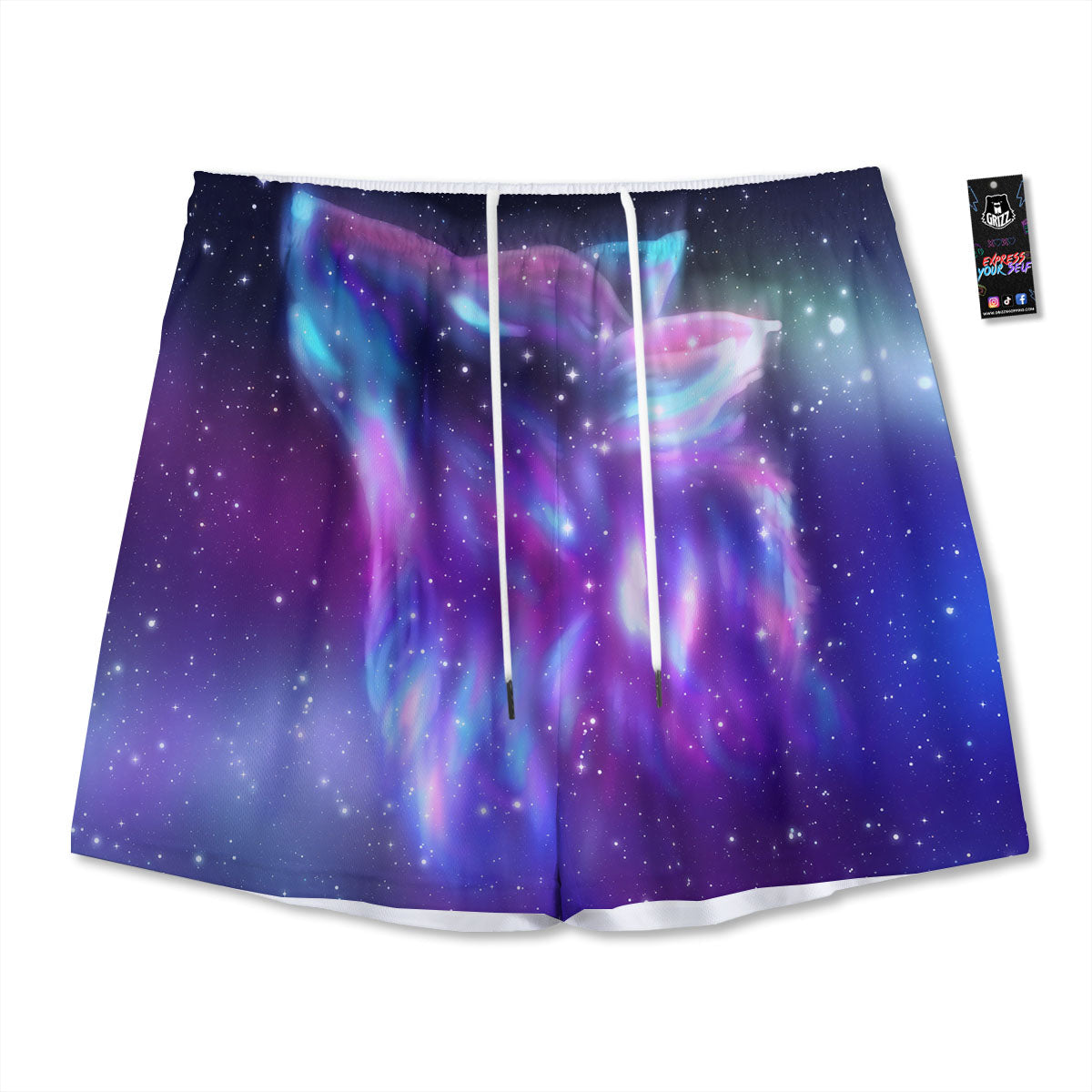 Yin Yang Gold Bagua Print Mesh Shorts