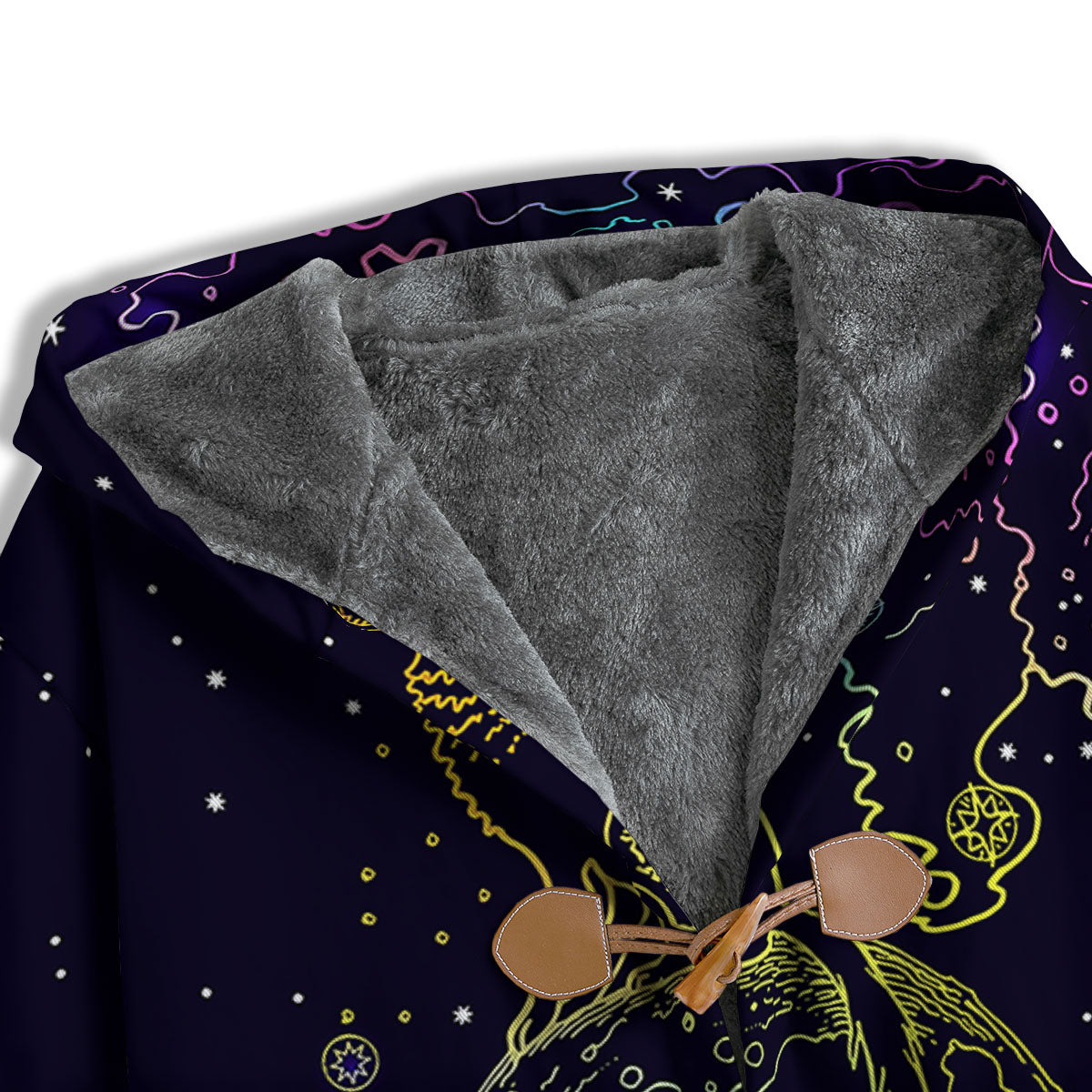 Wolf Spirit Galaxy Howling Print Men's Windbreaker Jacket-grizzshop
