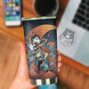 Wolf Spirit Night Forest Print Tumbler-grizzshop