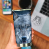 Wolf White And Navy Print Tumbler-grizzshop