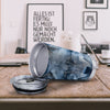 Wolf White And Navy Print Tumbler-grizzshop