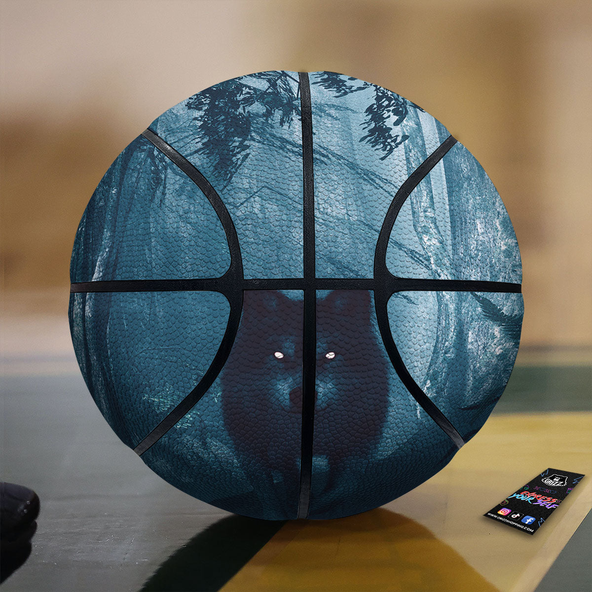Wolf Jungle Print Basketball